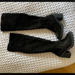 Italian Leather Suede Over the Knee Boots